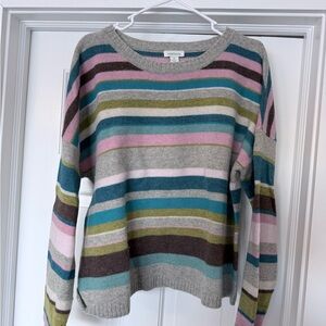 Sundance Multicolor Striped Crew Neck Sweater